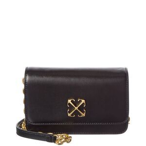Off-White™ Leather Wallet On A Chain, Black